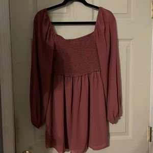 Mauve Forever 21 Long Sleeve Dress